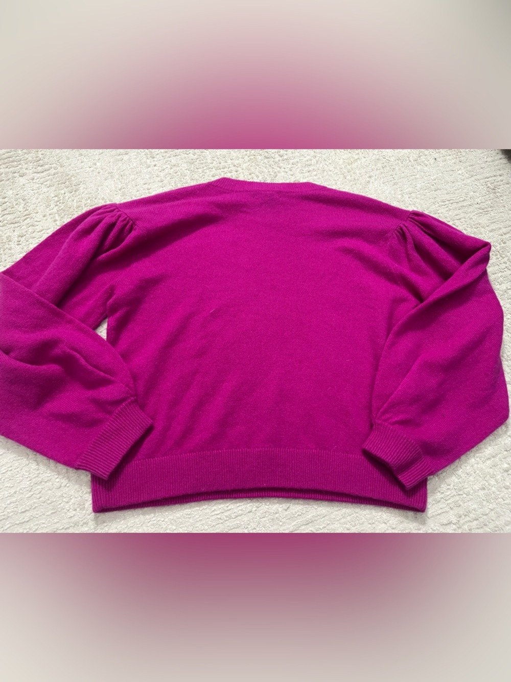 Aqua Cashmere Balloon Sleeve Sweater - Picture 7 of 7